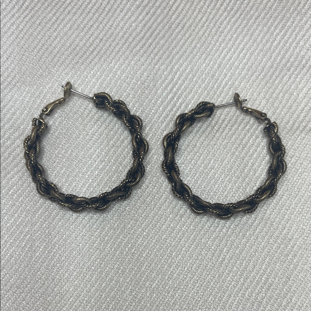 Lia Sophia Twisted Vintage Gold Earrings